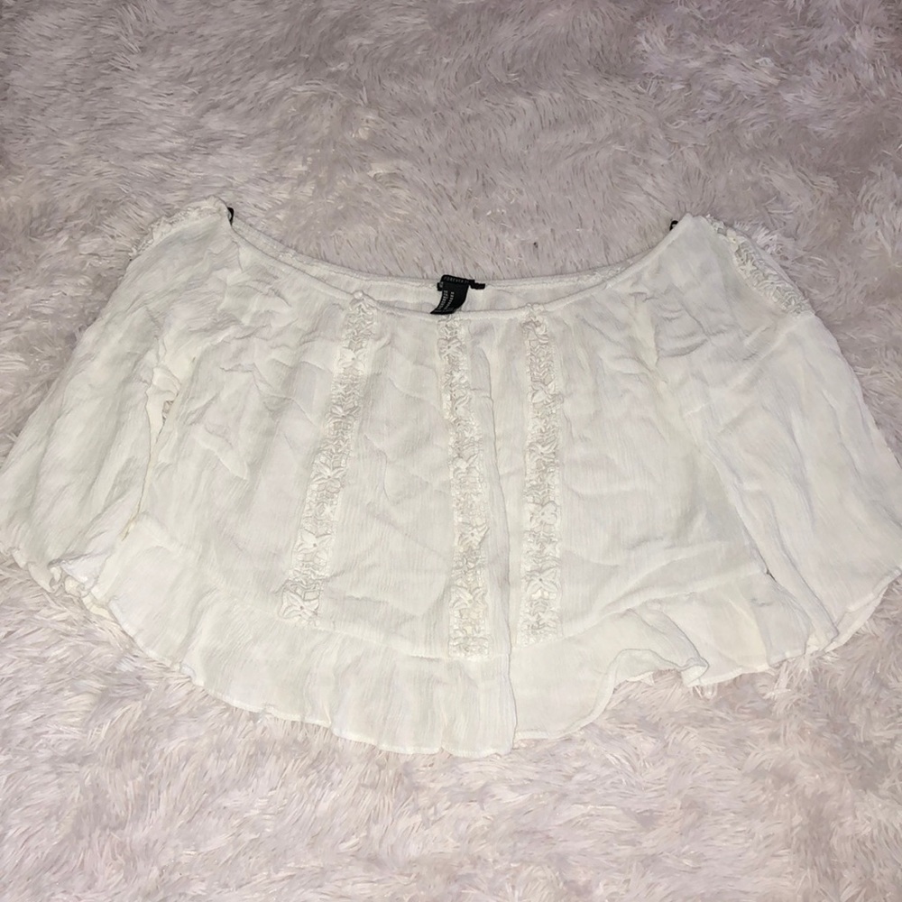White Off-the-shoulder Top
